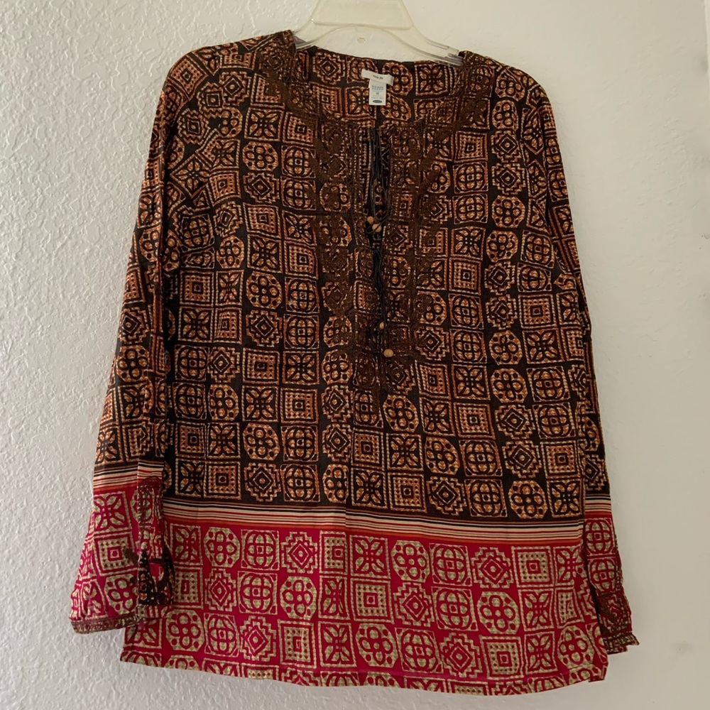 Vintage print long sleeve
